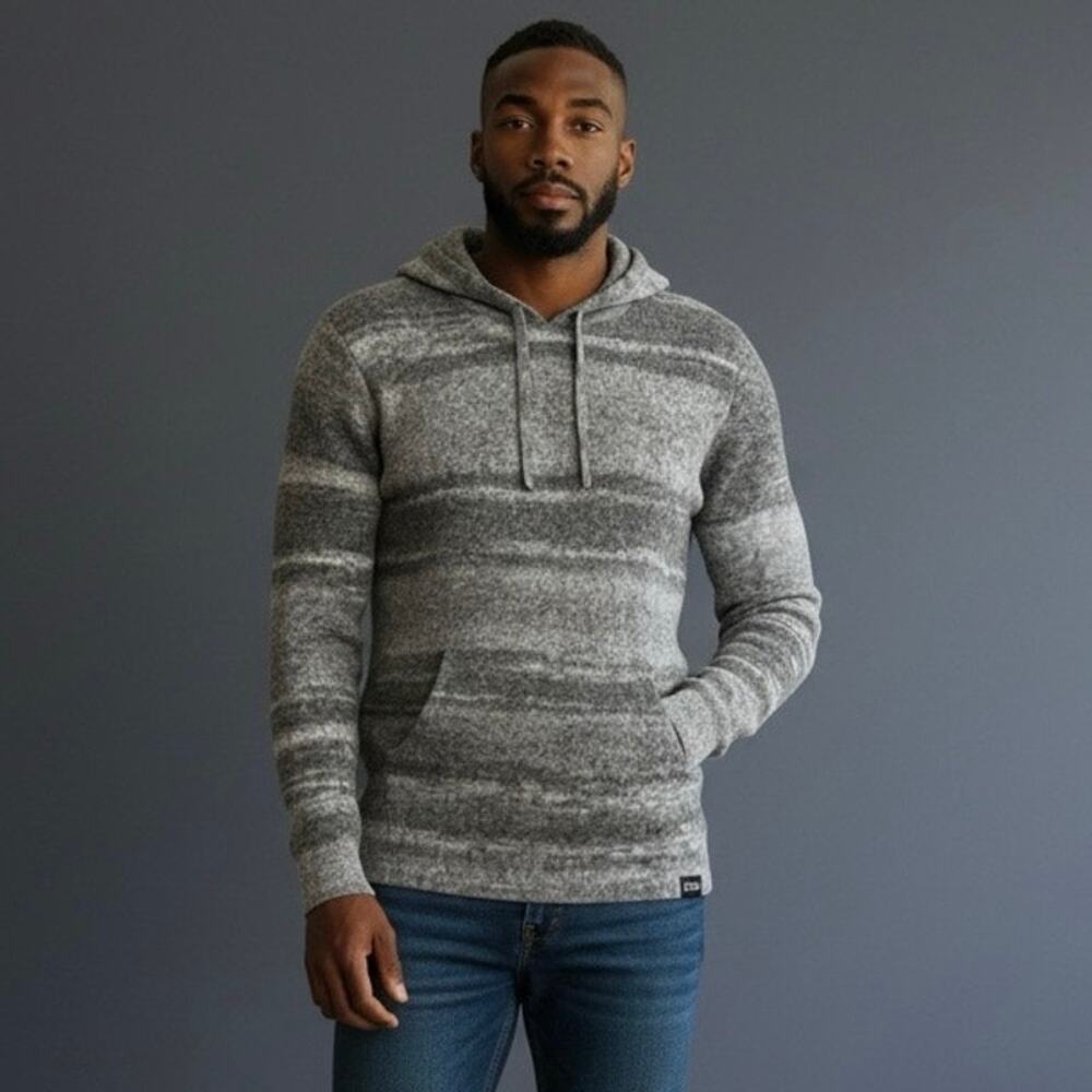 Rails Alpaca Blend Hoodie Sweater | Men’s Large | Gray Marl